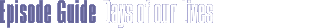 Episode Guide